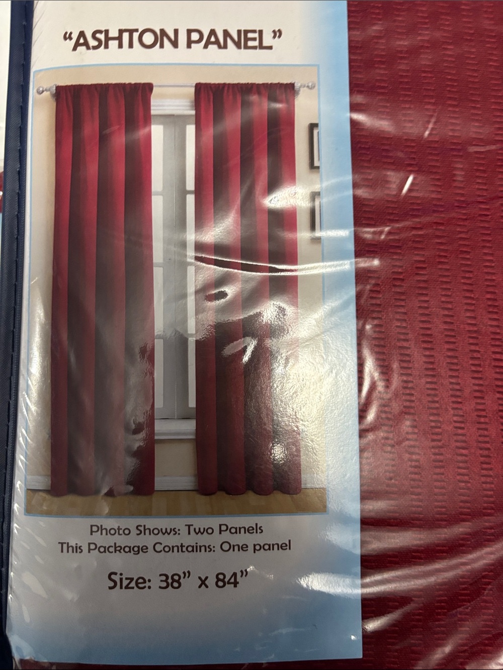 Ashton Panel Solid Red Curtain Panel